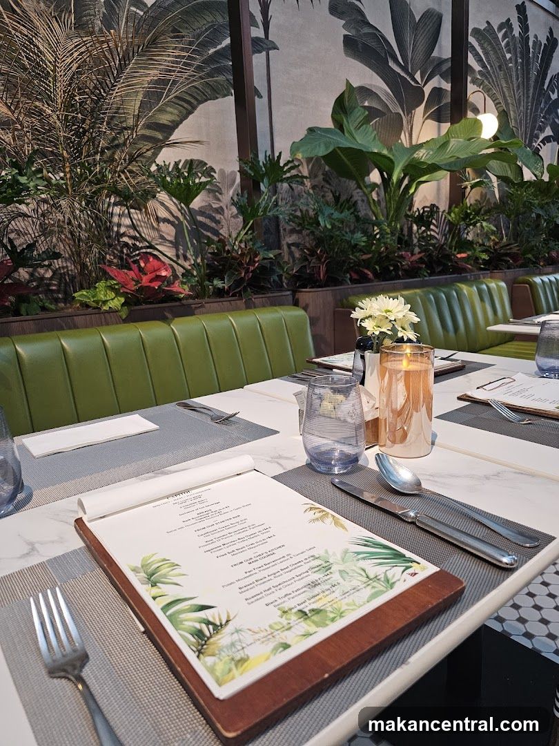 Restaurant Interior with Tropical Decor
