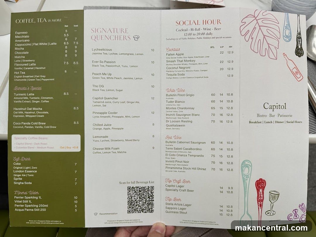 Capitol Bistro-Bar-Patisserie Menu