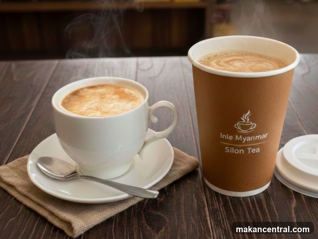 Coffee and Tea on Wooden Table