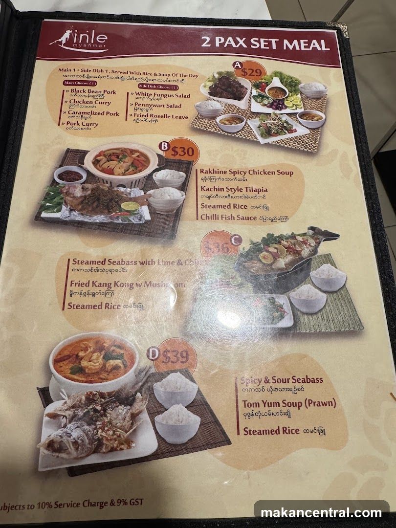 2 PAX SET MEAL Menu