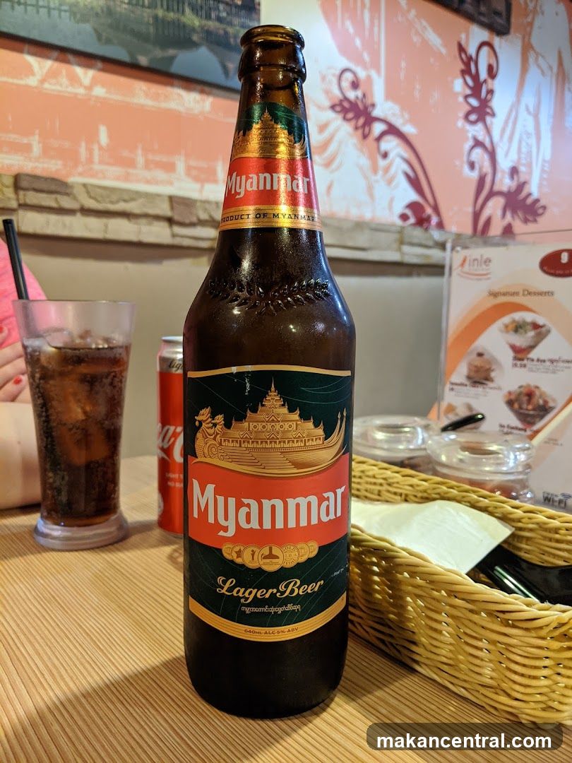 Myanmar Lager Beer on Table
