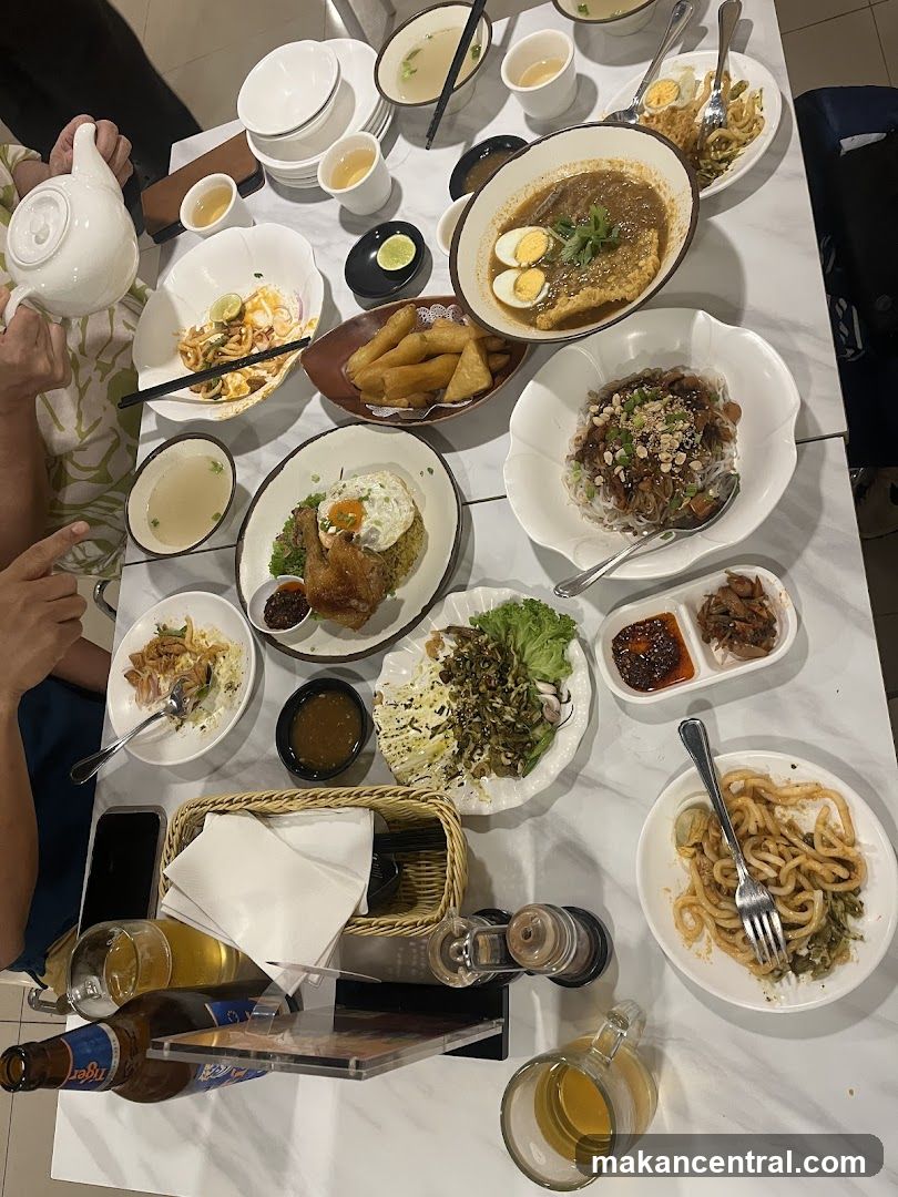 Dining Table with Various Dishes