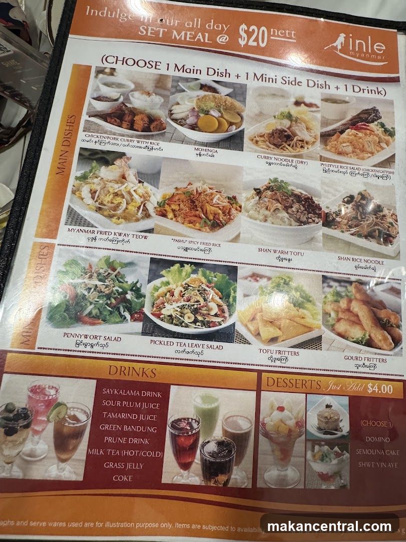 Inle Myanmar All Day Set Meal Menu