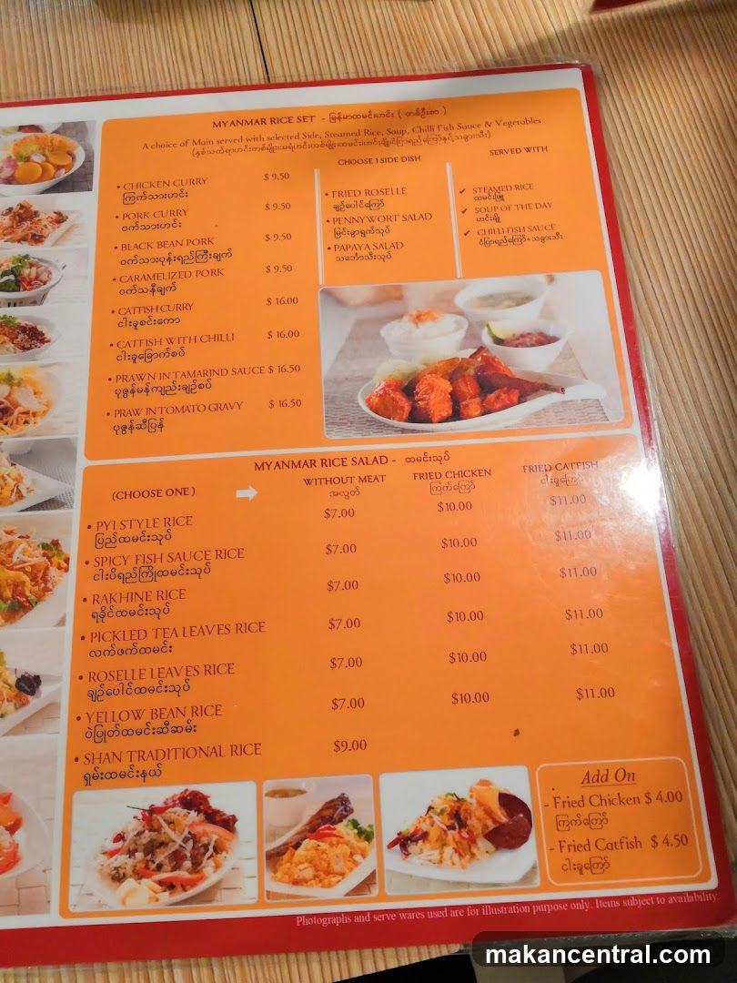 Myanmar Rice Set Menu