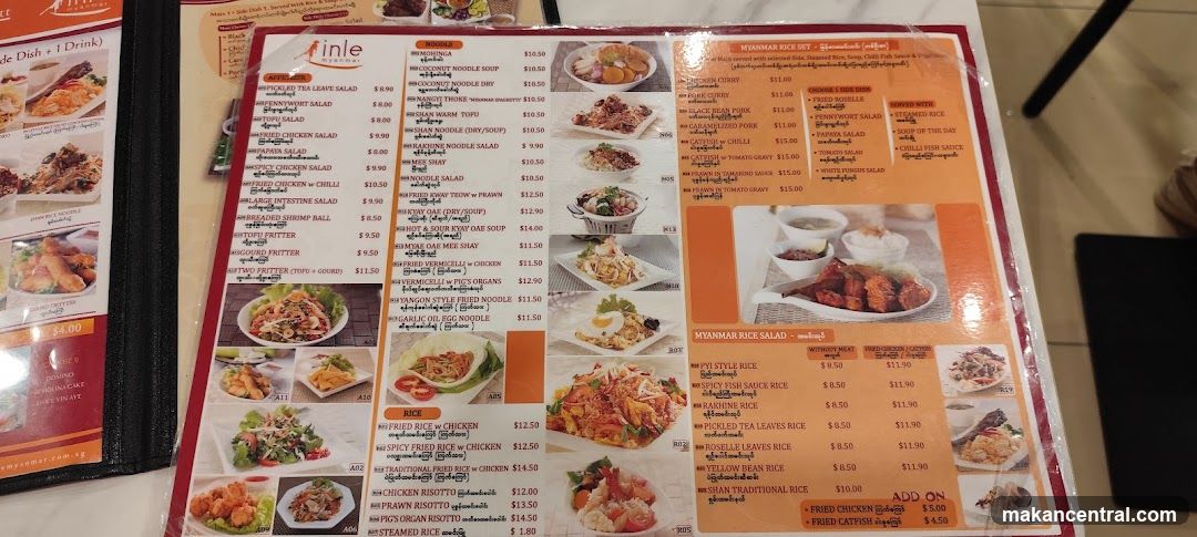 Inle Restaurant Menu