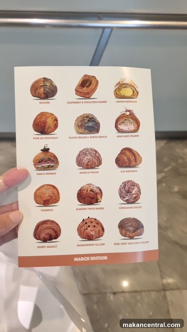 Handheld pastry menu