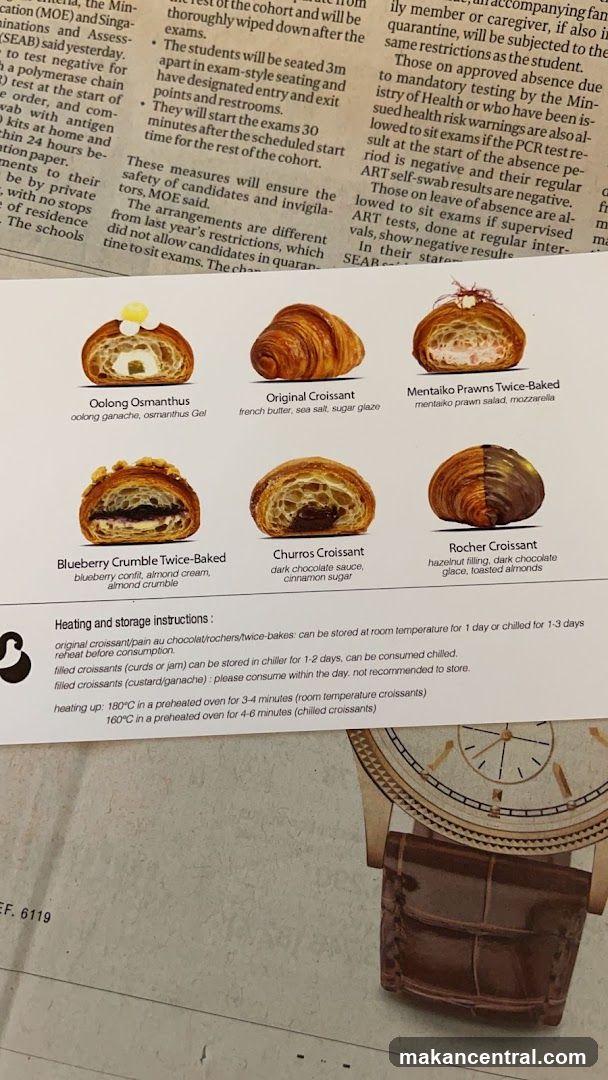 Printed Food Menu with Heating Instructions