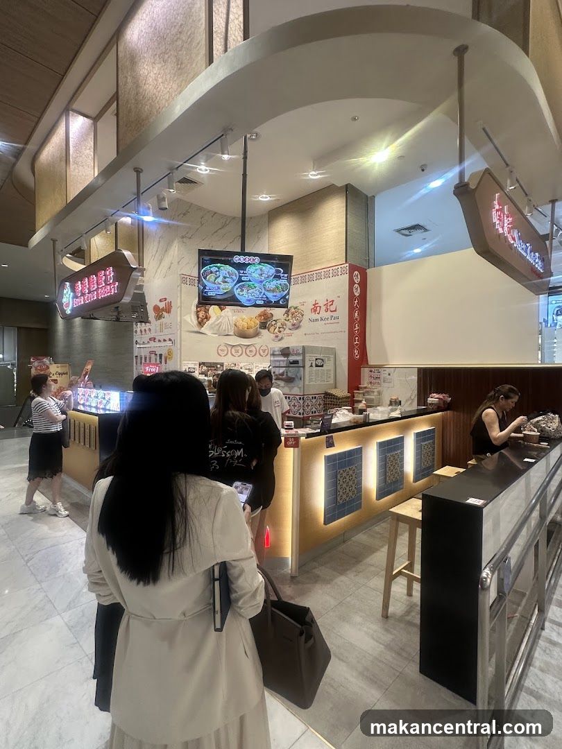 Interior of a food stall in a shopping mall