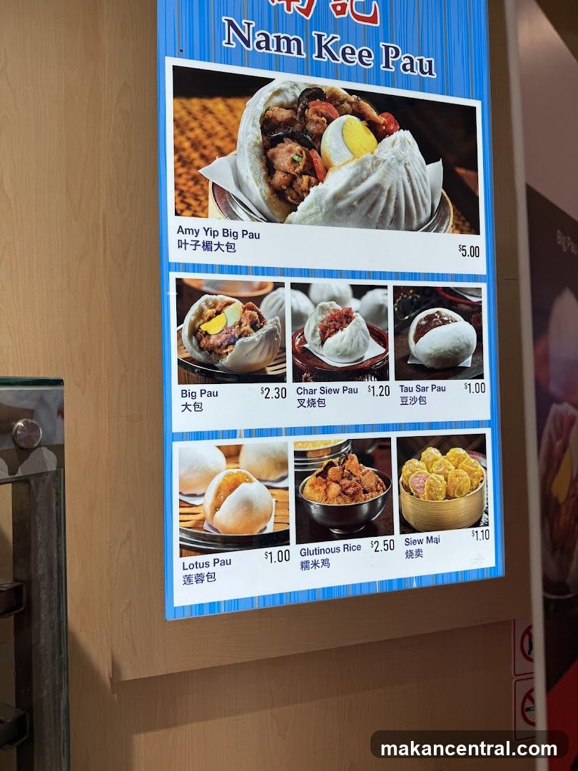 Nam Kee Pau Menu Board
