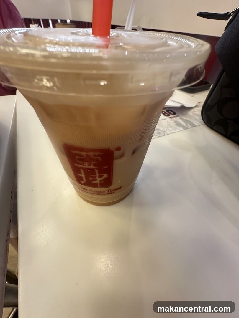 Iced beverage at Kaya Toast shop