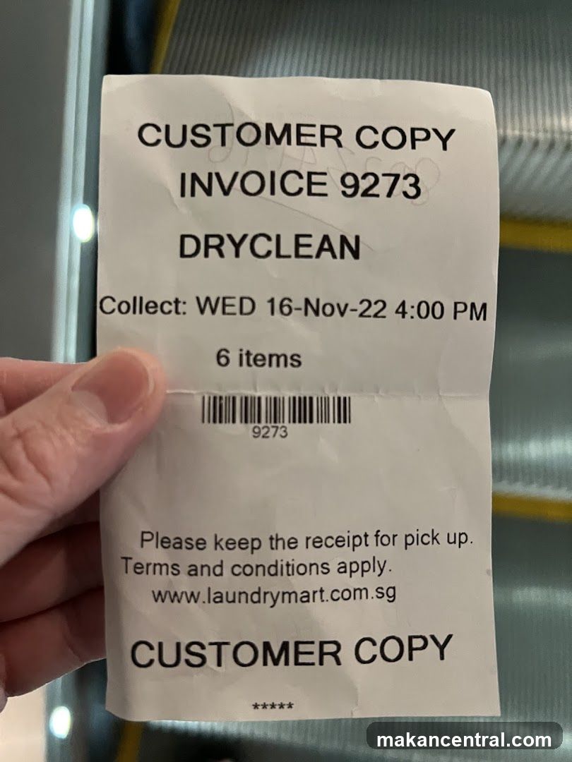 Dryclean Invoice Receipt