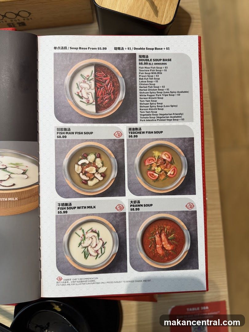 Soup Base Menu Page