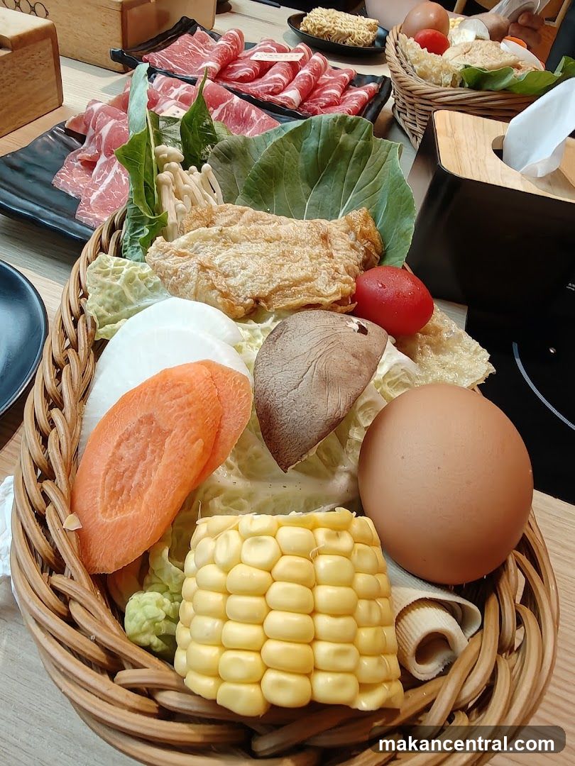 Hot Pot Ingredients Display