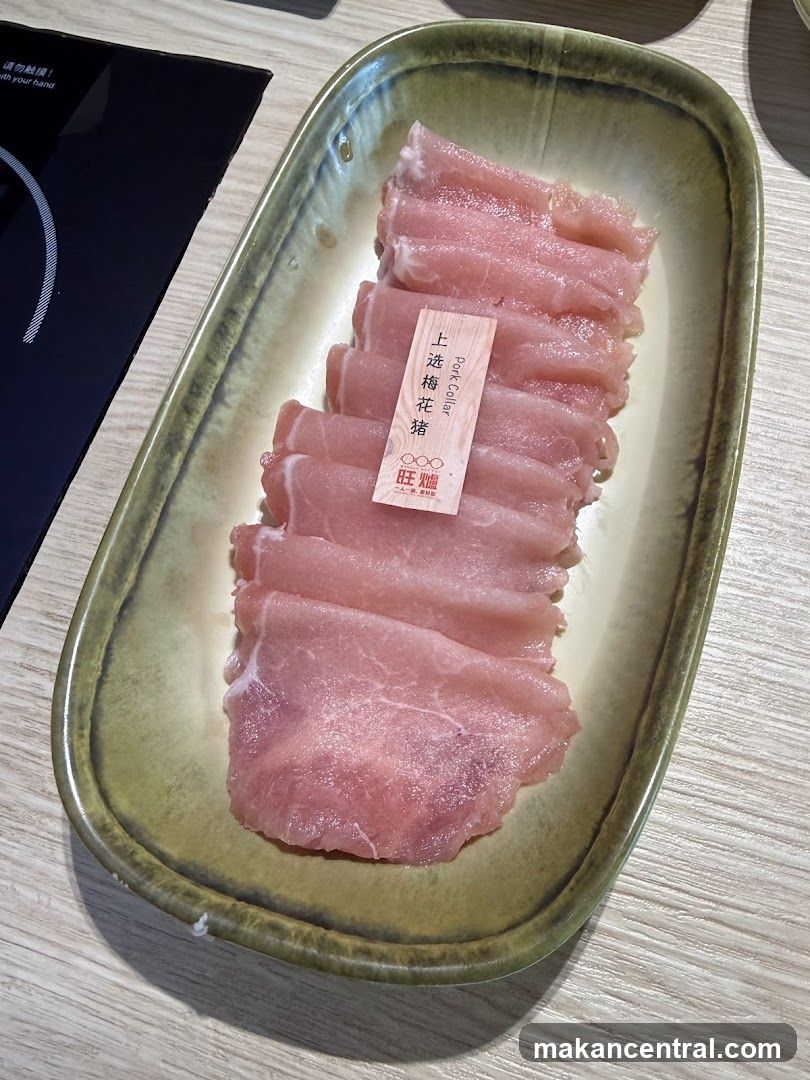 Pork Collar Slices on Plate
