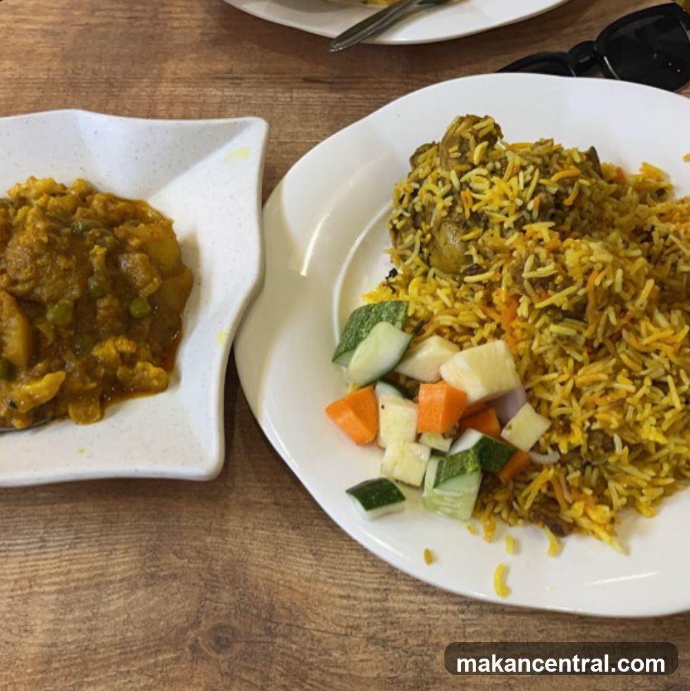 Food served at a restaurant