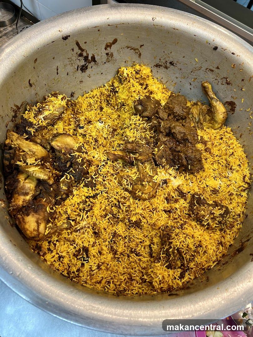 Biryani in large pot