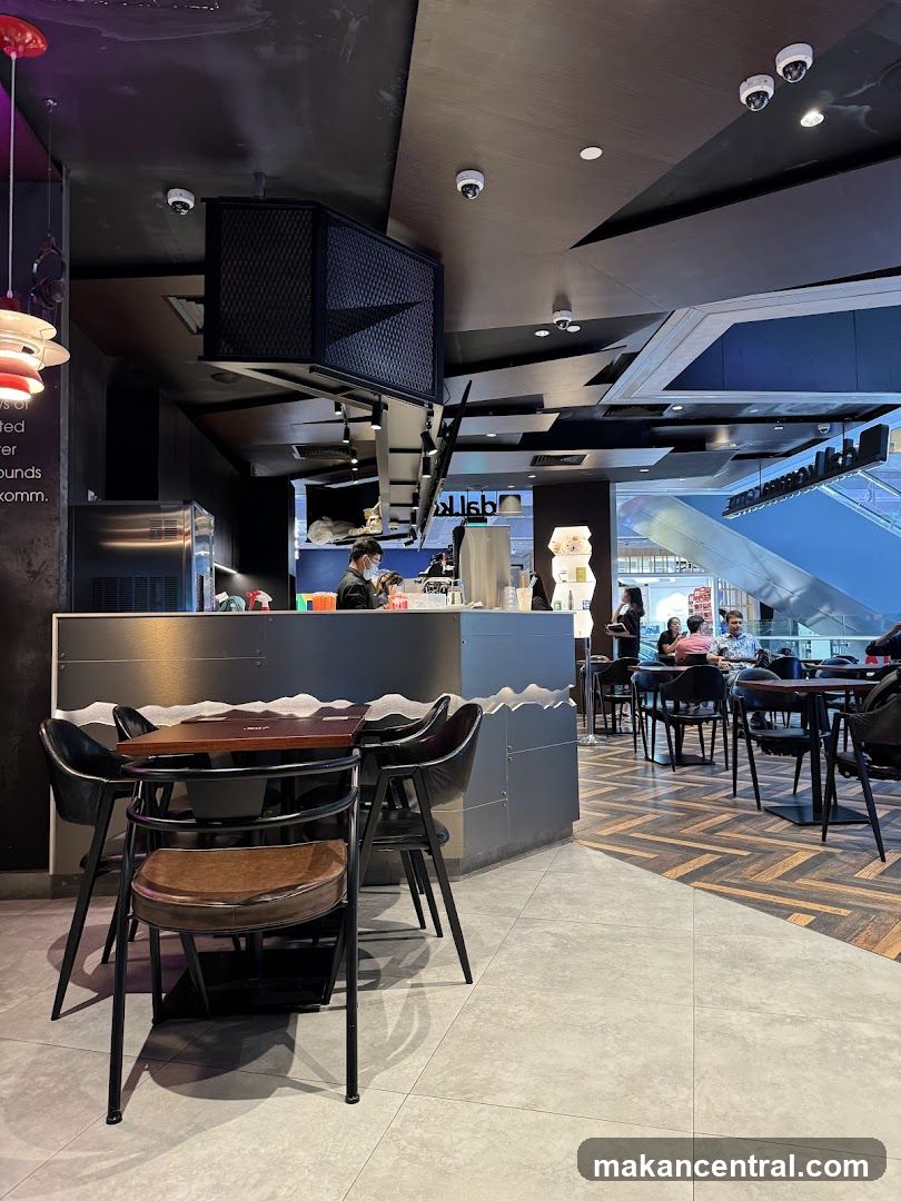 Interior of a modern café or restaurant