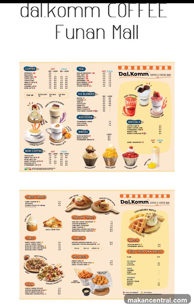 Dal.Komm Coffee Menu