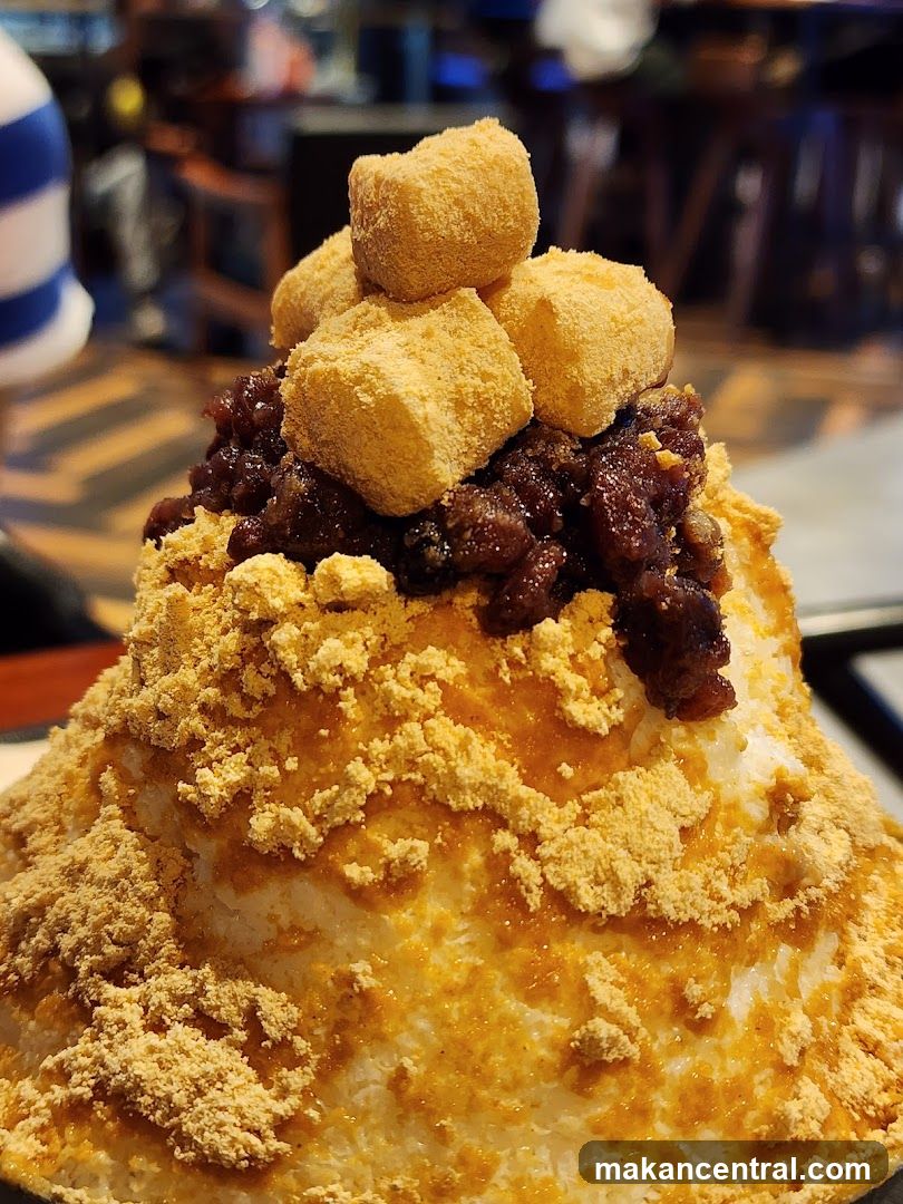 Bowl of shaved ice dessert