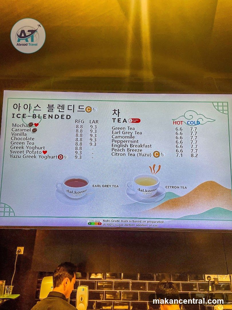 Dal KOMM Coffee Menu Board