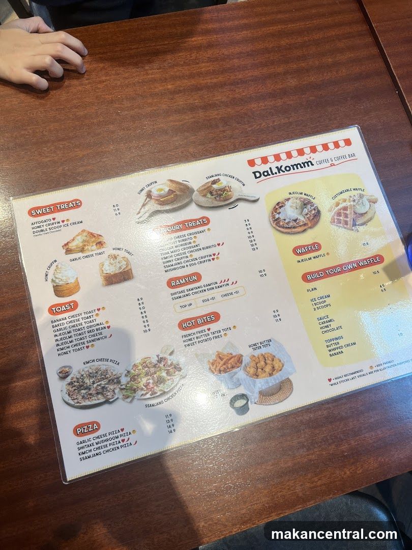 Dal.Komm Coffee & Coffee Bar Menu