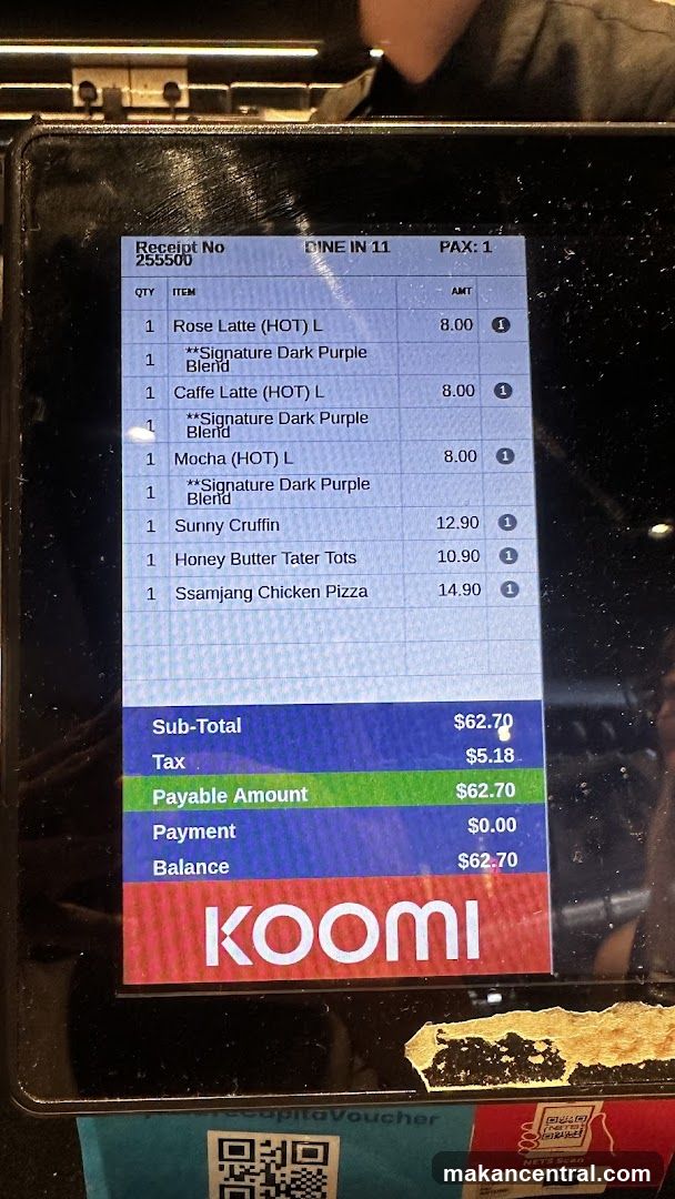 Koomi Dine-In Receipt