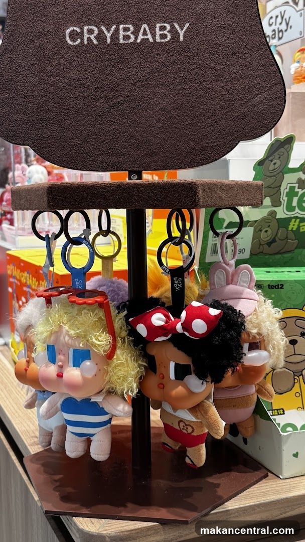 CRYBABY plush keychains display