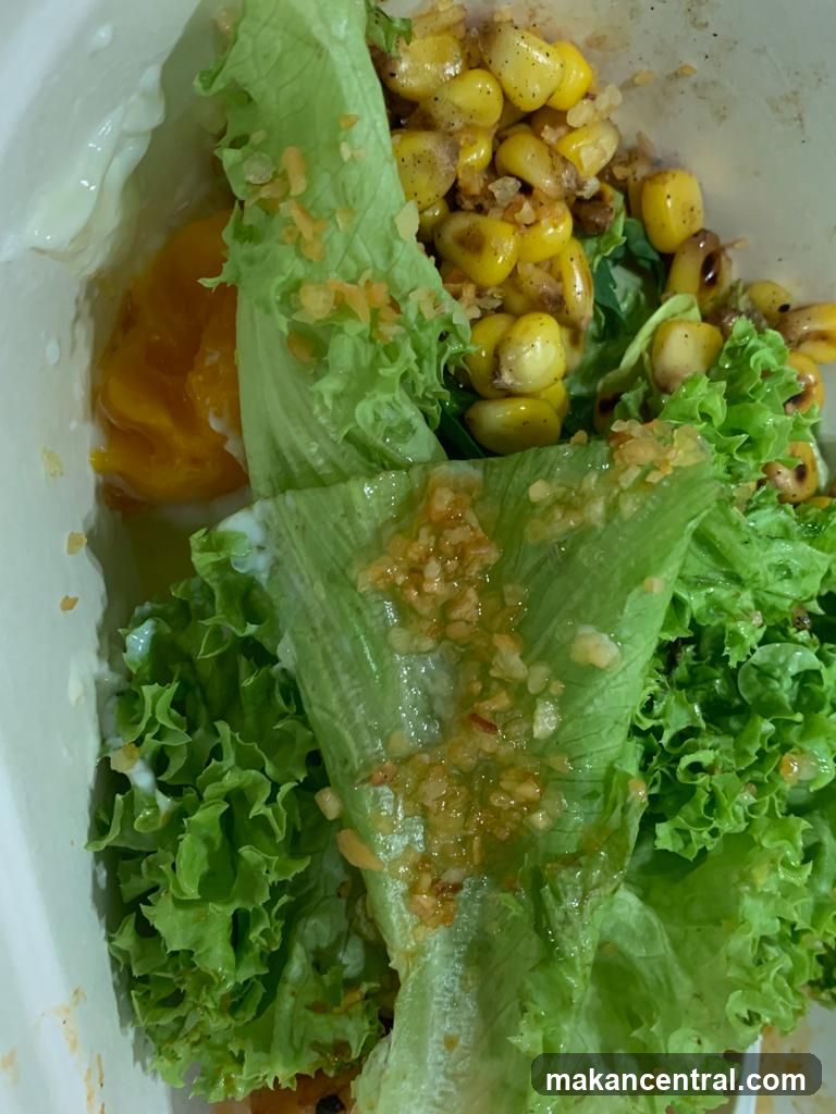 Salad in container