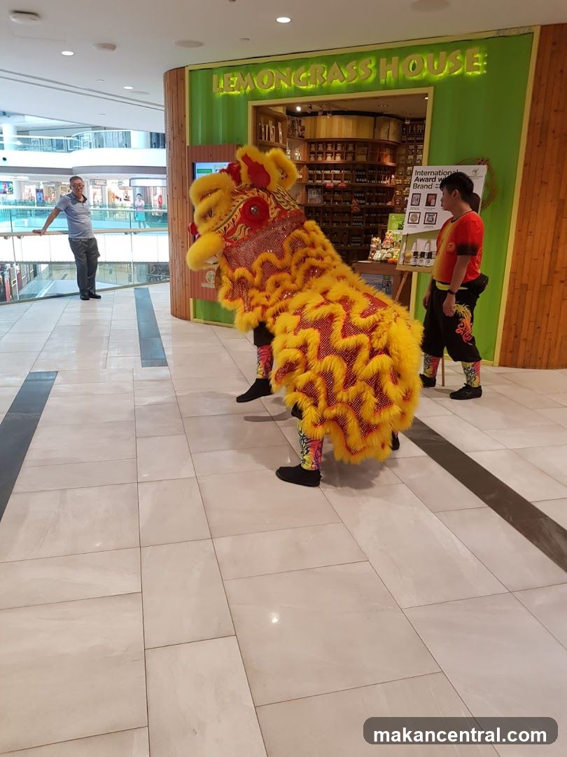 Lion Dance Performance in Mall