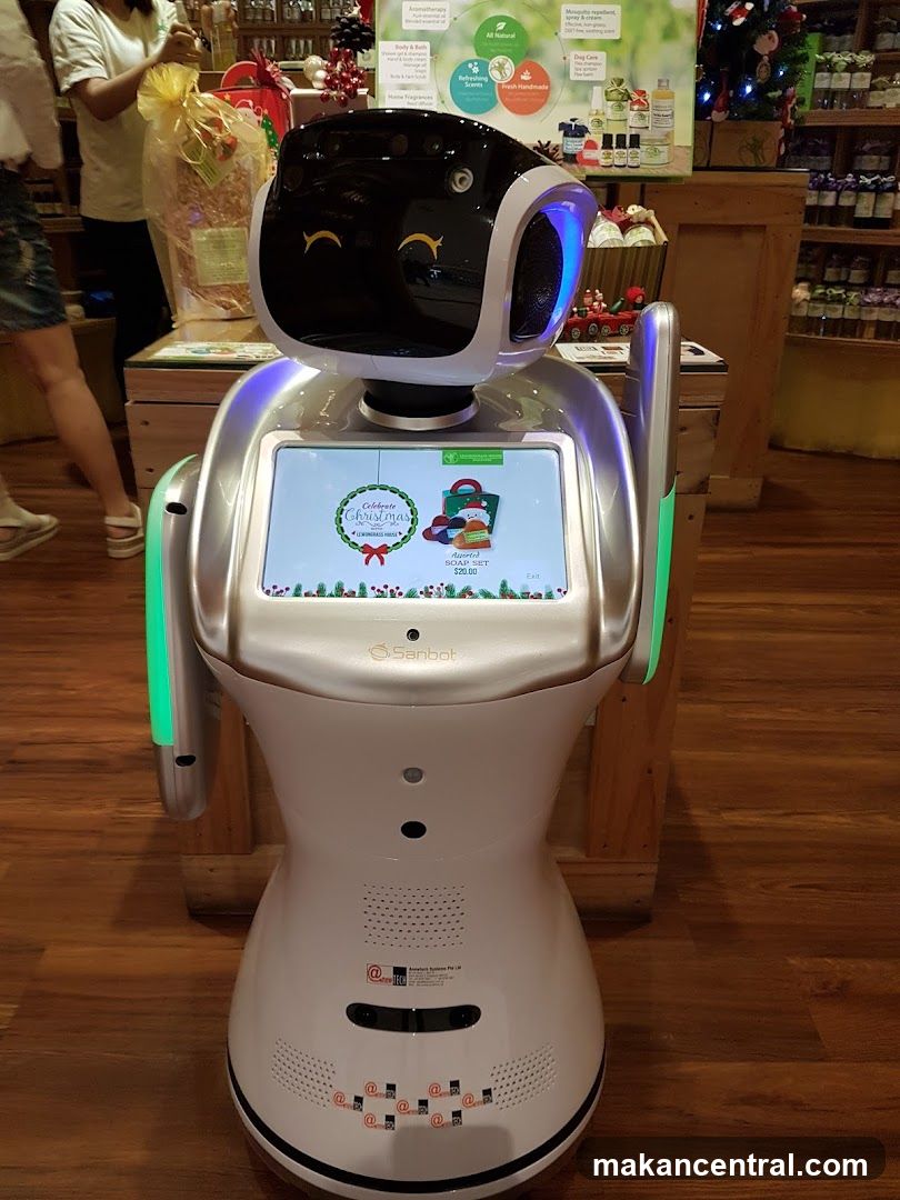 Store Interior with Robot Assistant