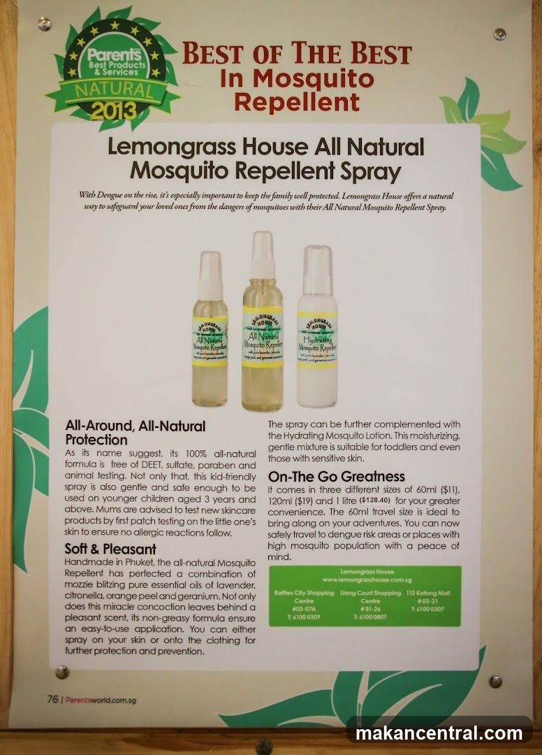 Lemongrass House Mosquito Repellent Spray Advertisement