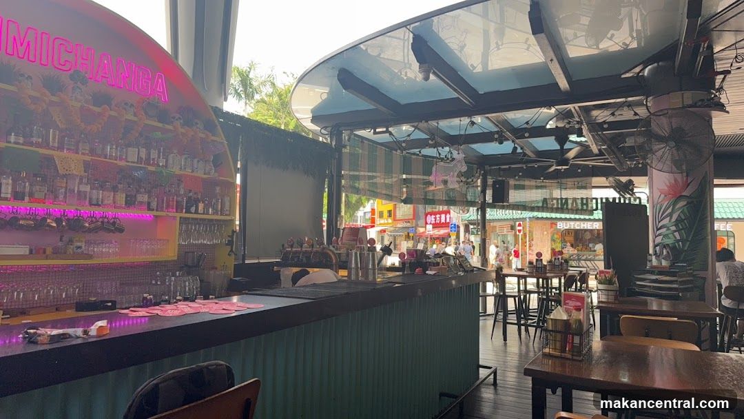 Bar Interior with Neon Signage