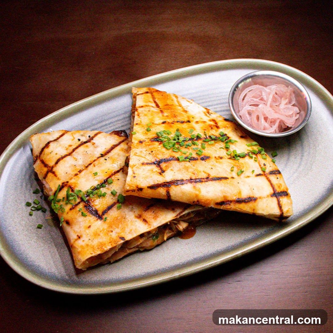 Grilled Quesadilla with Pickled Onions