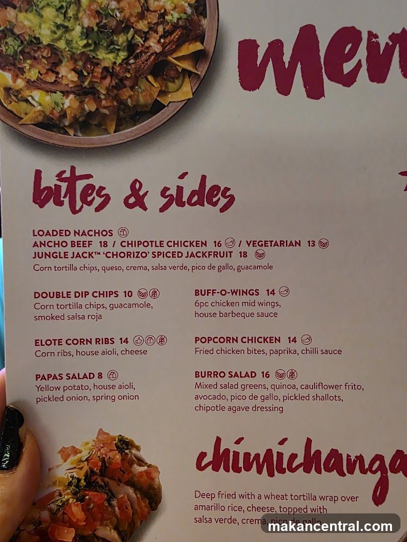 Bites & Sides Menu Section