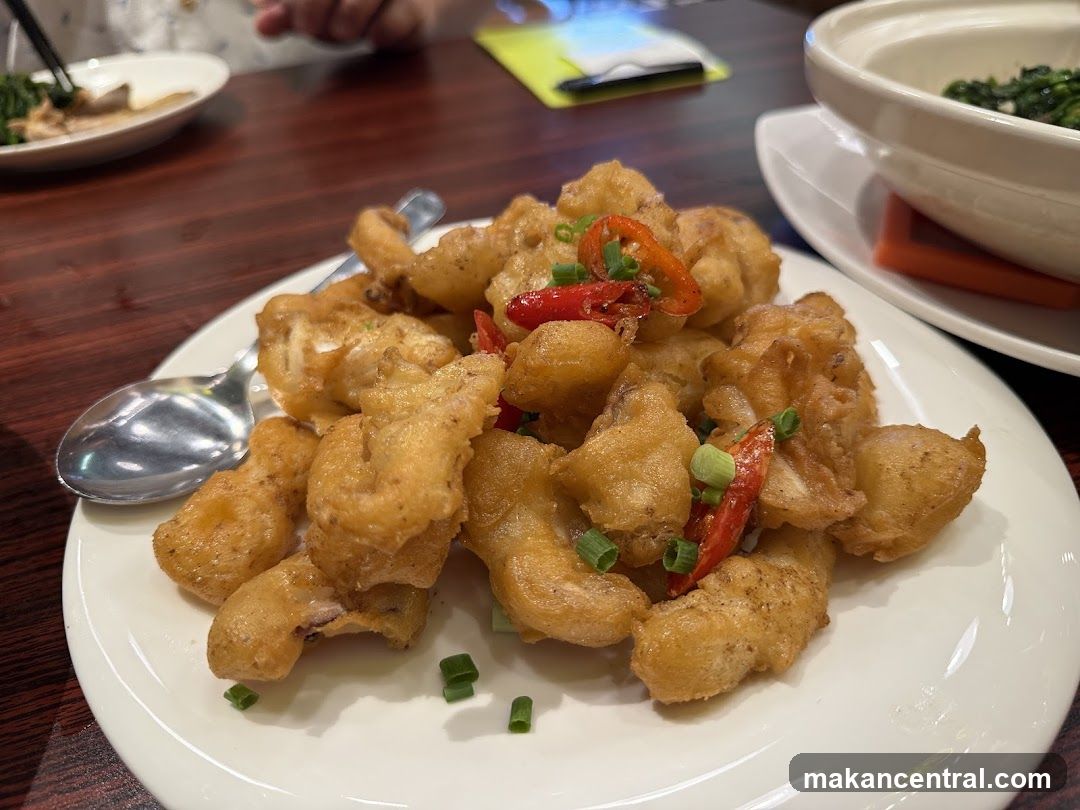 Dining Table with Fried Dish