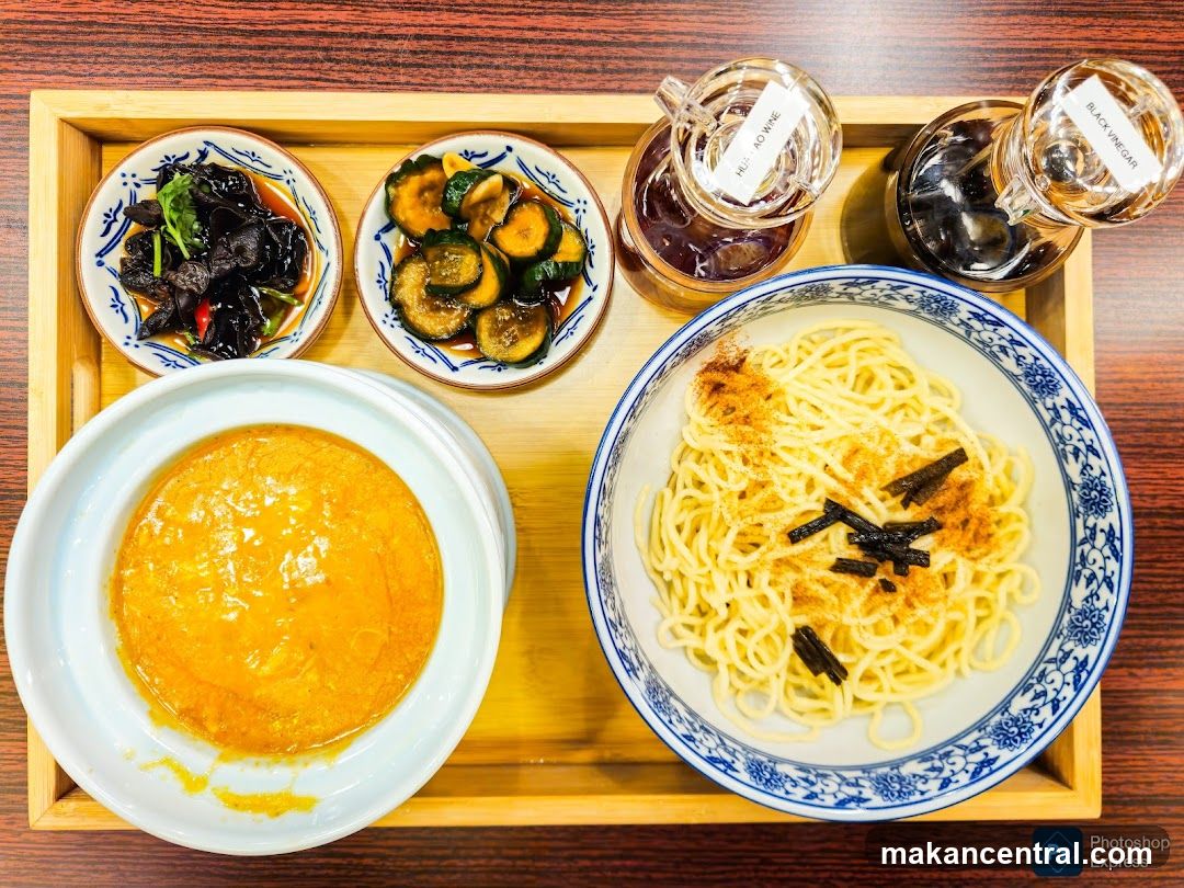 Food Tray on Wooden Surface