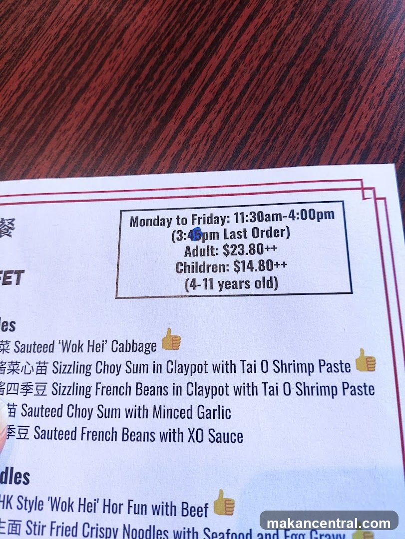 Restaurant Menu Section