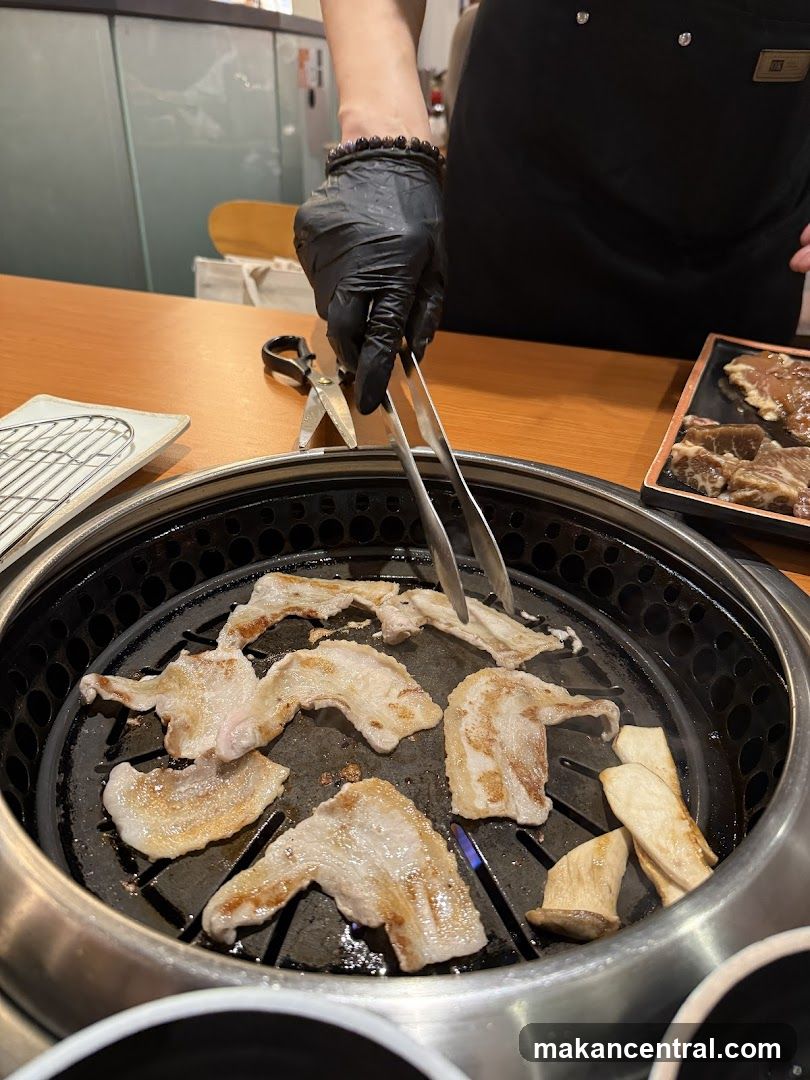 Grilled meat at a restaurant