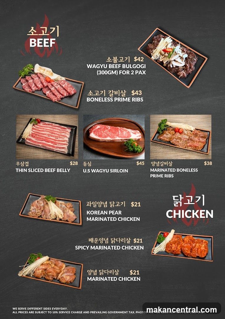 Beef and Chicken Grill Menu