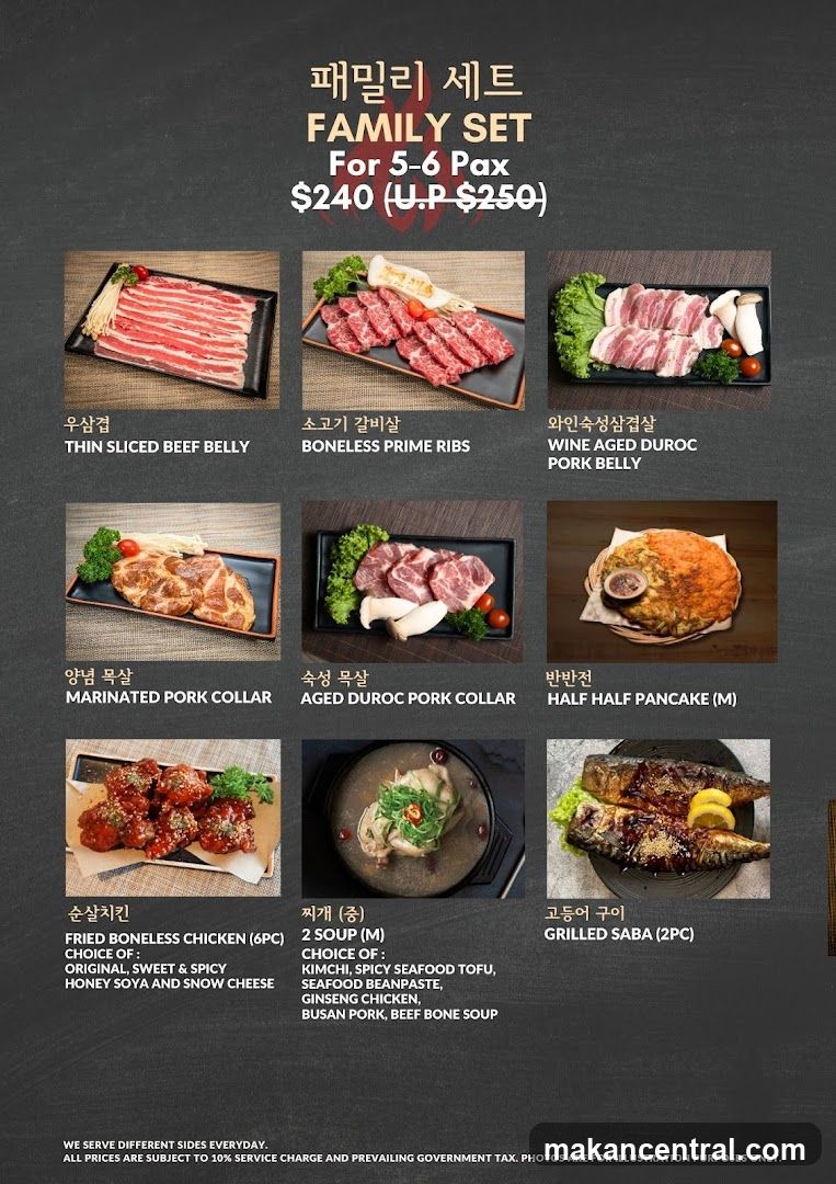 Family Set Menu