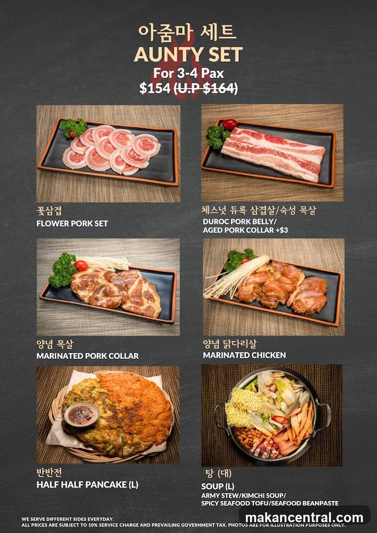 Aunty Set Menu