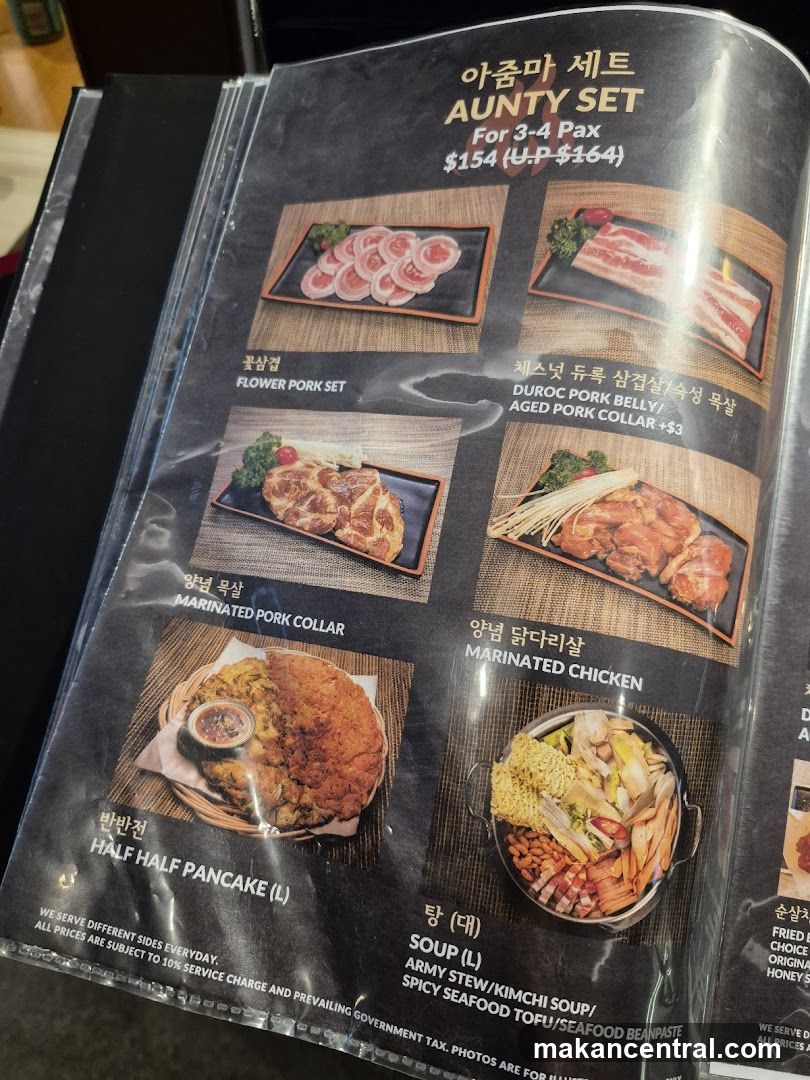 Aunty Set Menu