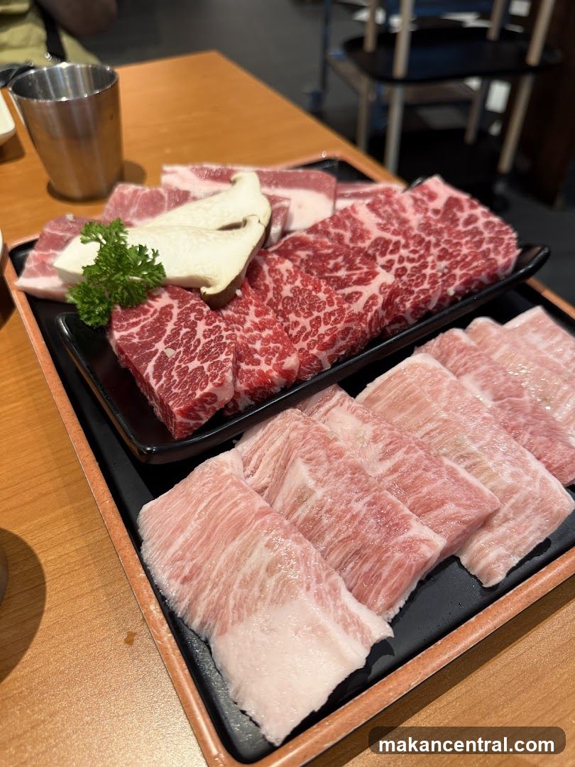 Grilled meat platter at restaurant