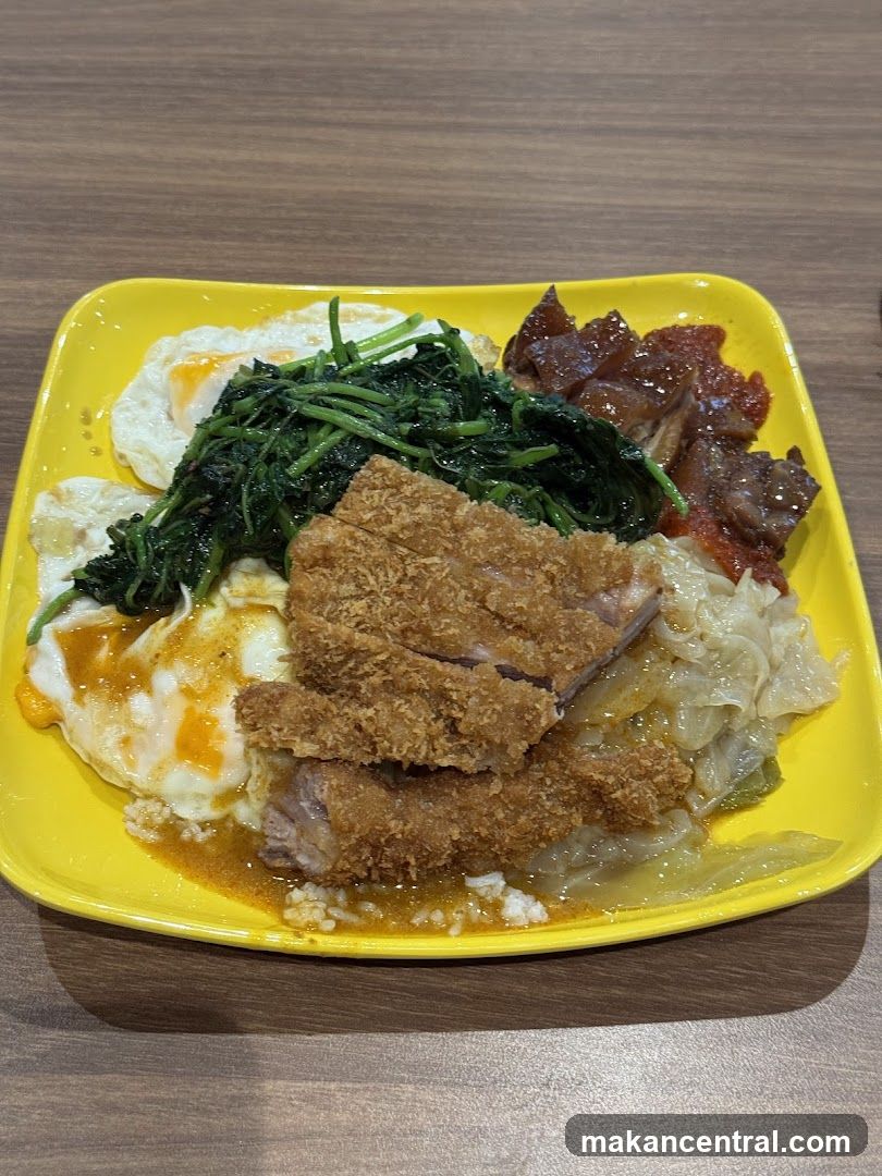 Food Plate on Wooden Table