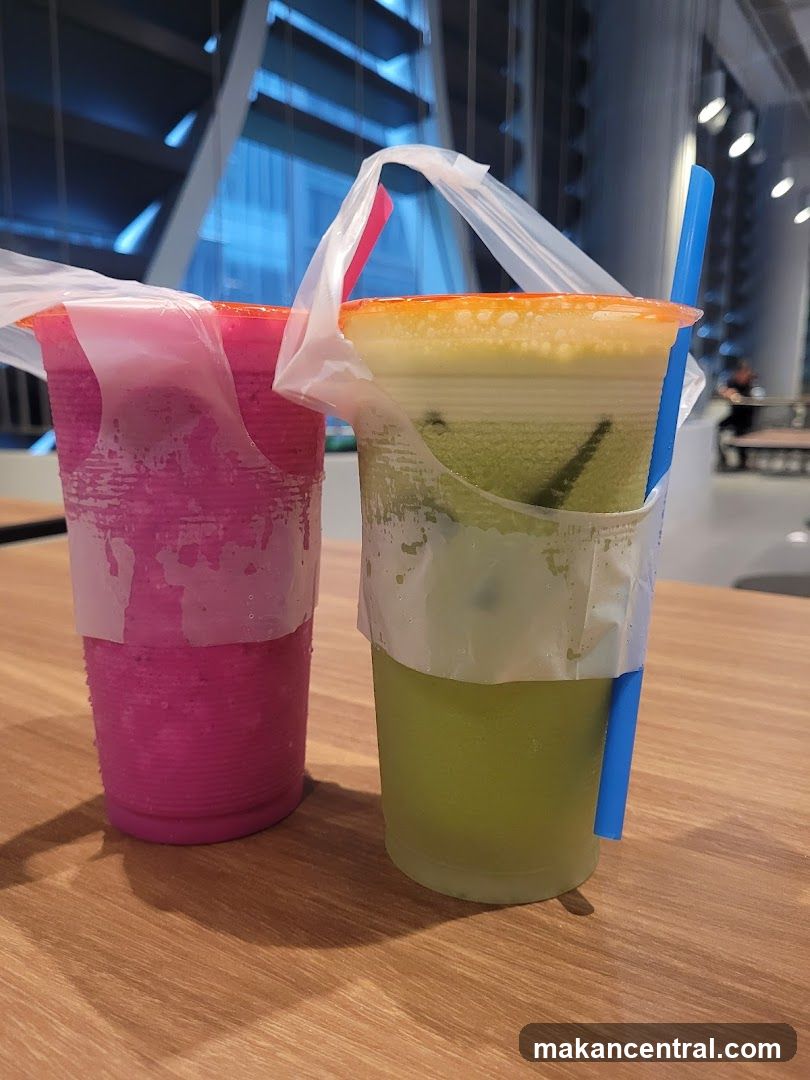 Two beverages on a table