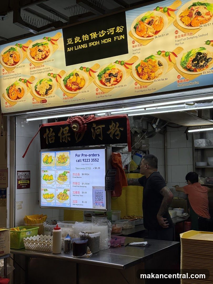 Ah Liang Ipoh Hor Fun stall interior