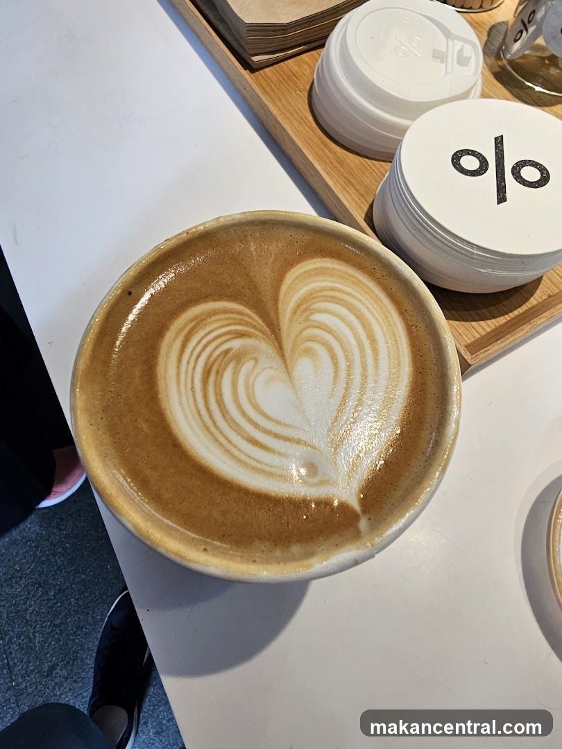 Coffee with latte art