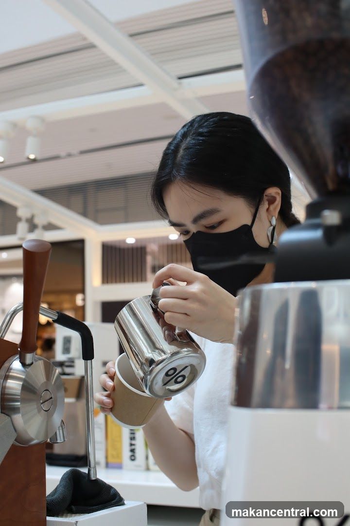 Barista preparing coffee