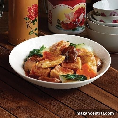 Food Presentation on Wooden Table