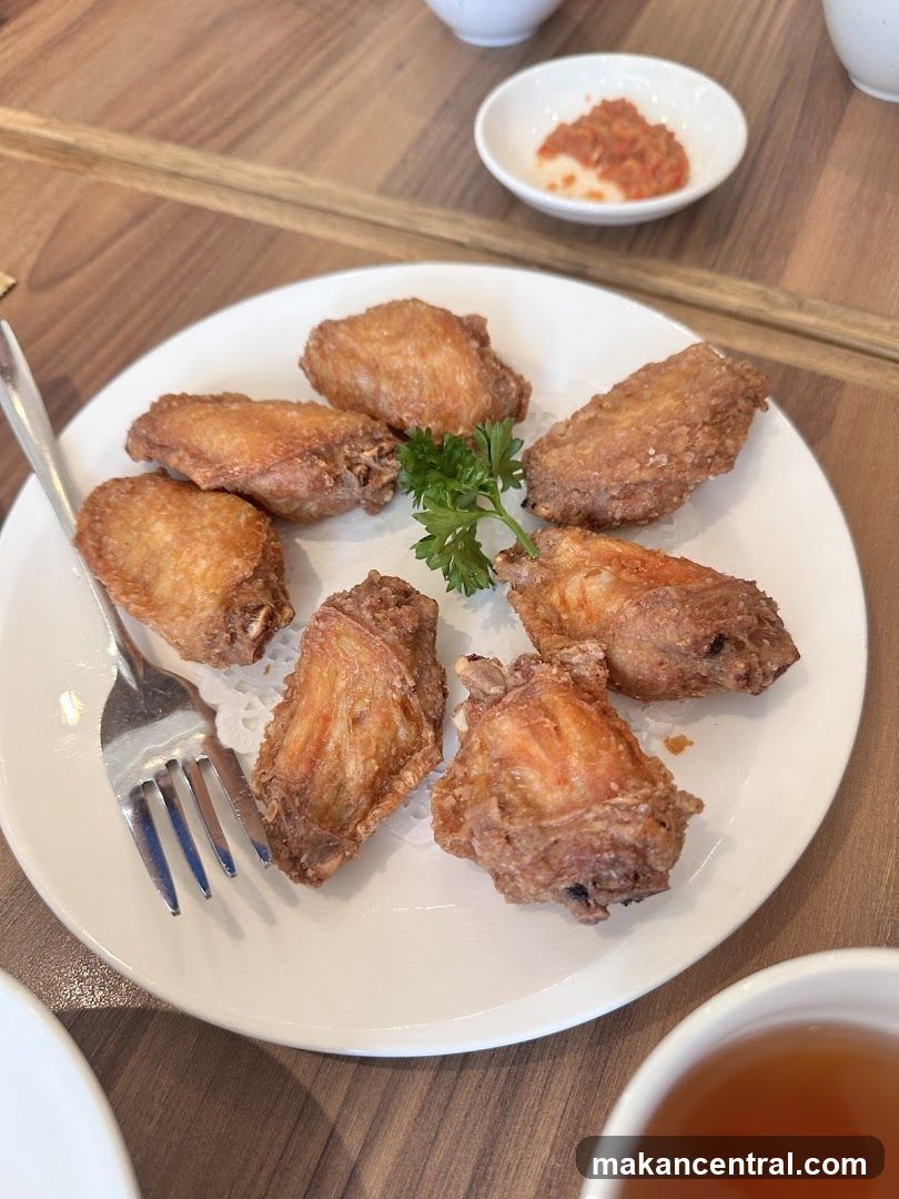 Fried Chicken Wings on Plate
